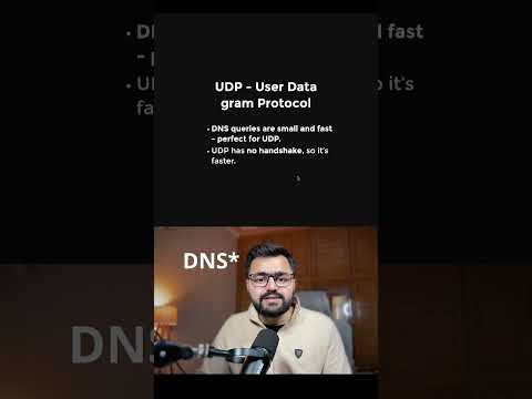Why DNS uses UDP over TCP?  #coding #fullstackwebdevelopment #programming